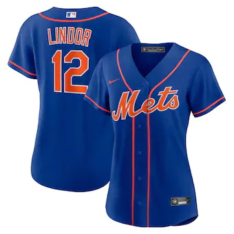 womens nike francisco lindor royal new york mets alternate 